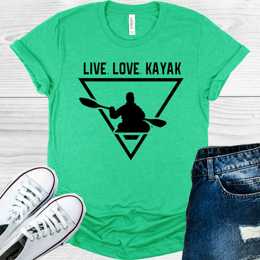Live Love Kayak Graphic Tee Graphic Tee