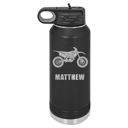 Dirt Bike Engraved 32 Oz Water Bottle