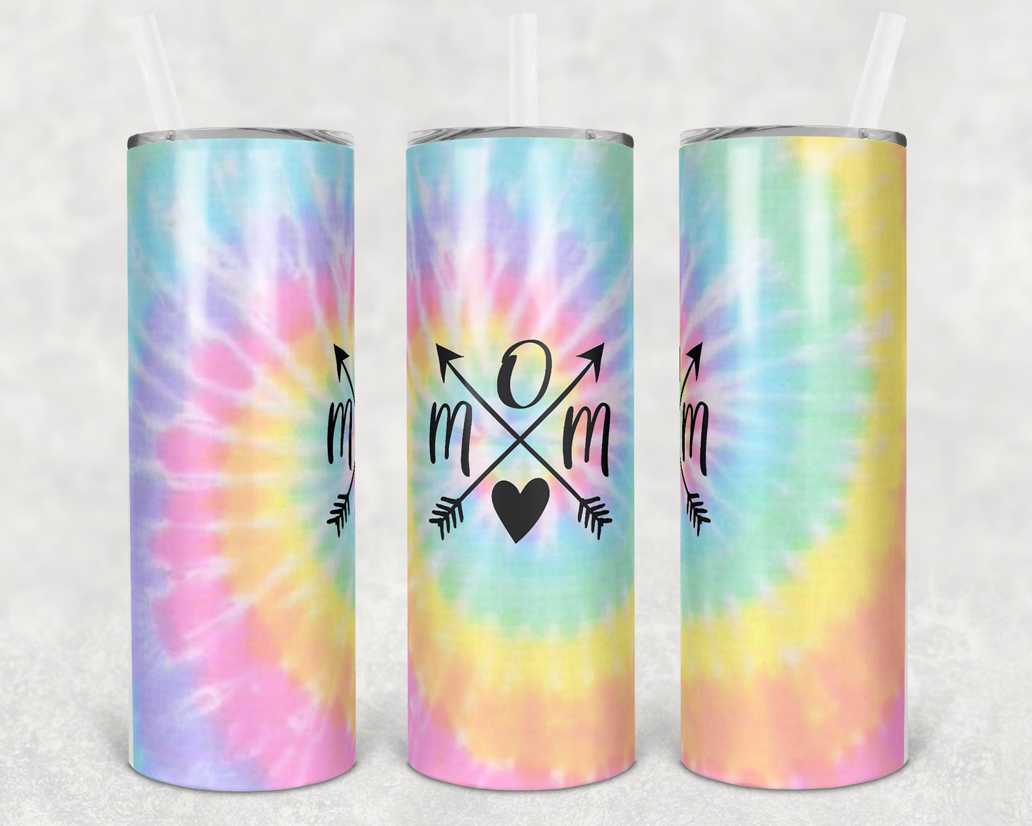 Mom Tie-Dye 20 Oz Skinny Tumbler