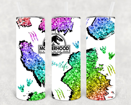 Motherhood Is A Walk In The Park 20 Oz Skinny Tumbler