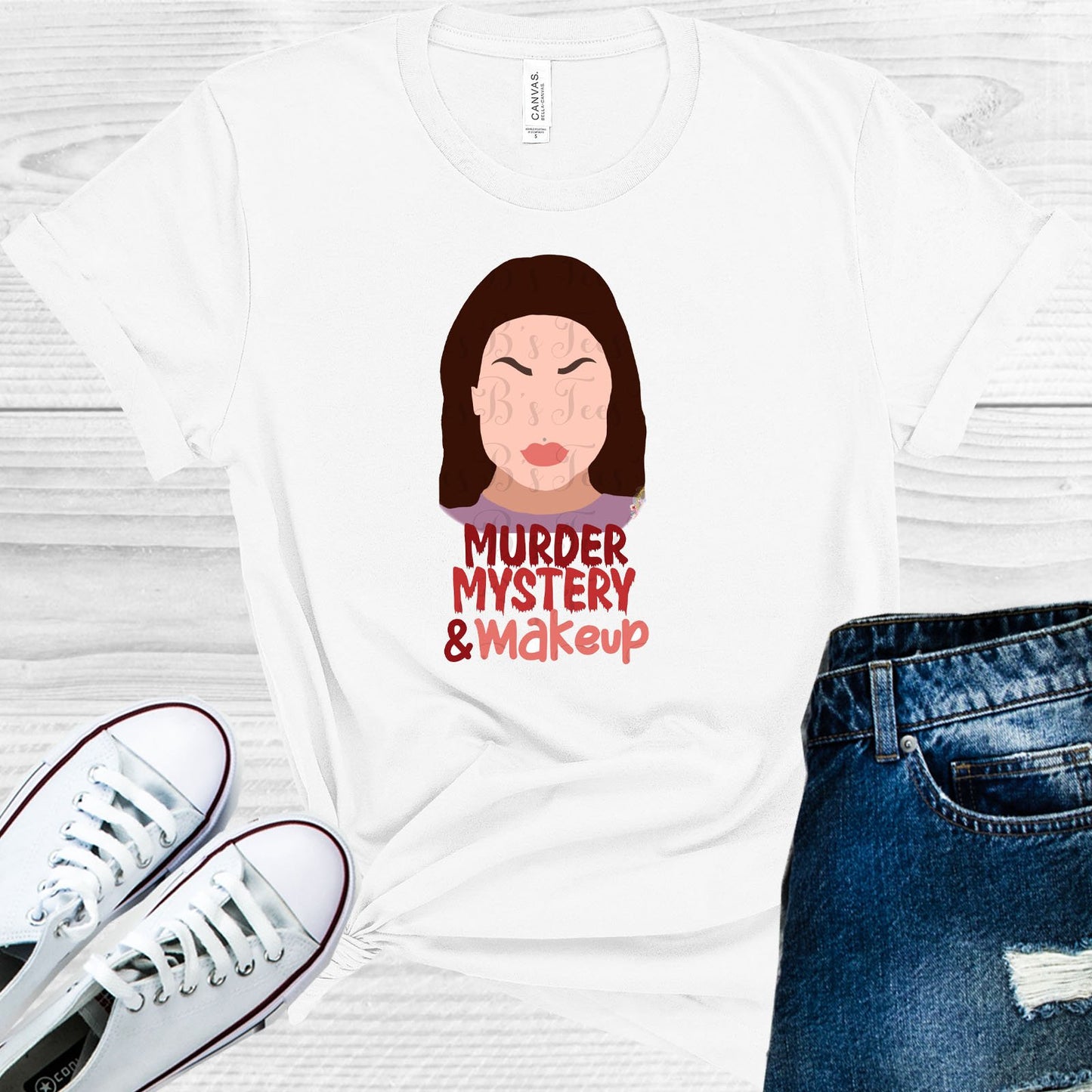 Murder Mystery & Makeup Graphic Tee Graphic Tee