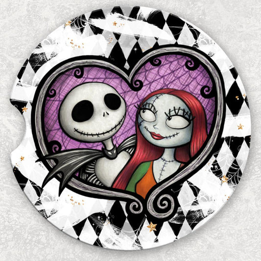 Car Coaster Set - Jack And Sally