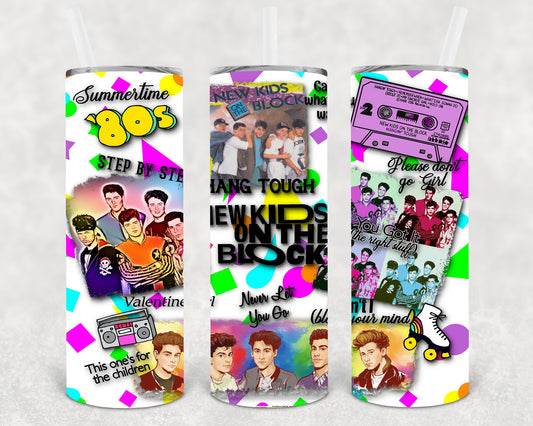 New Kids On The Block 20 Oz Skinny Tumbler