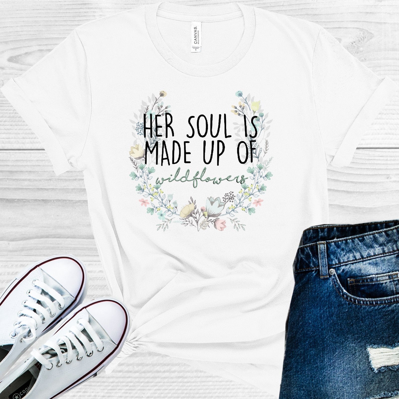 Her Soul Is Made Up Of Wildflowers Graphic Tee Graphic Tee
