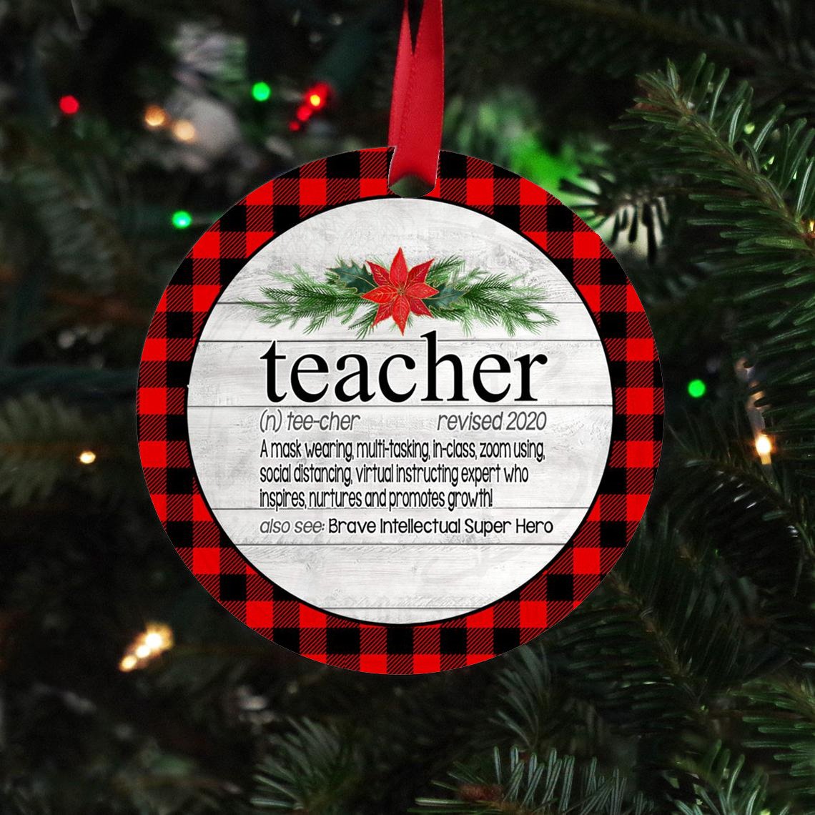 Teacher Definition Christmas Ornament