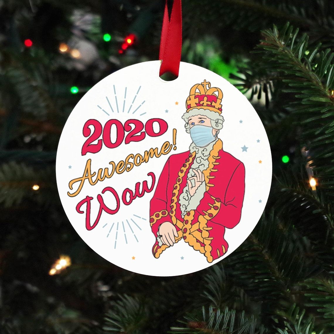 2020 Awesome Wow King George Christmas Ornament