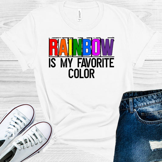 Rainbow Is My Favorite Color Graphic Tee Graphic Tee