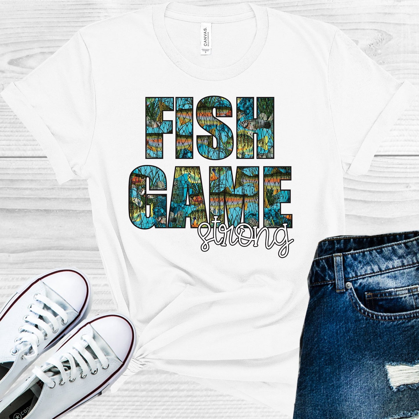 Fish Game Strong Graphic Tee Graphic Tee