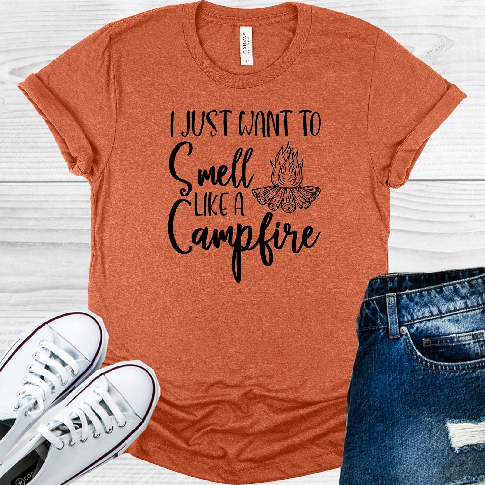 I Just Want To Smell Like A Campfire Graphic Tee Graphic Tee