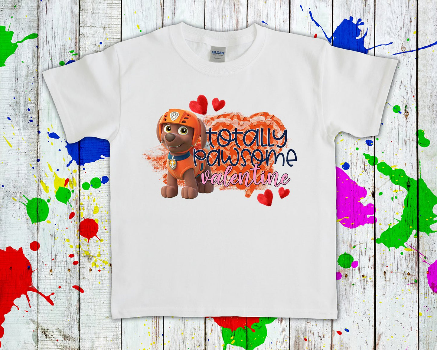 Totally Pawsome Valentine Graphic Tee Graphic Tee