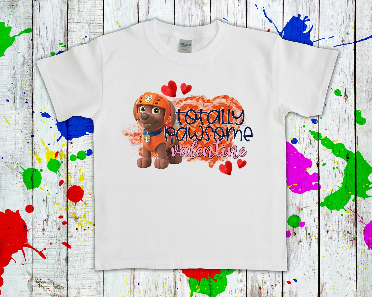 Totally Pawsome Valentine Graphic Tee Graphic Tee