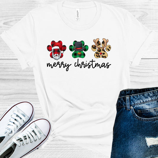 Merry Christmas Paws Graphic Tee Graphic Tee