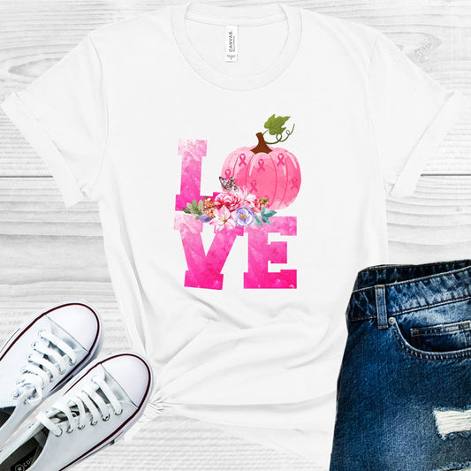 Love Pink Pumpkin Graphic Tee Graphic Tee