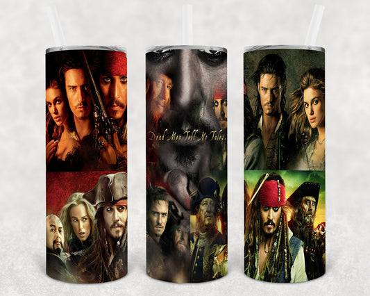 Pirates Of The Caribbean 20 Oz Skinny Tumbler