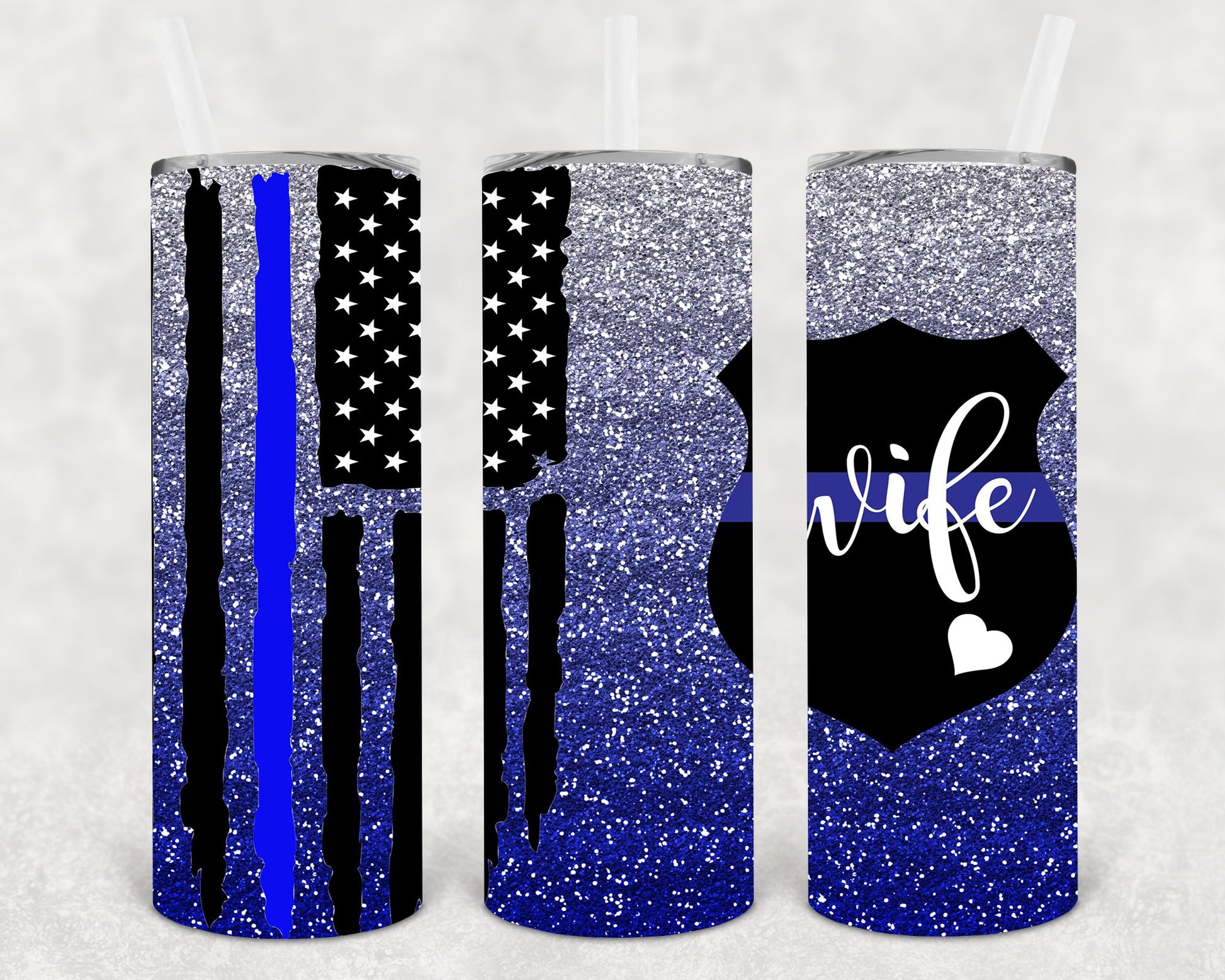 Police Wife 20 Oz Skinny Tumbler