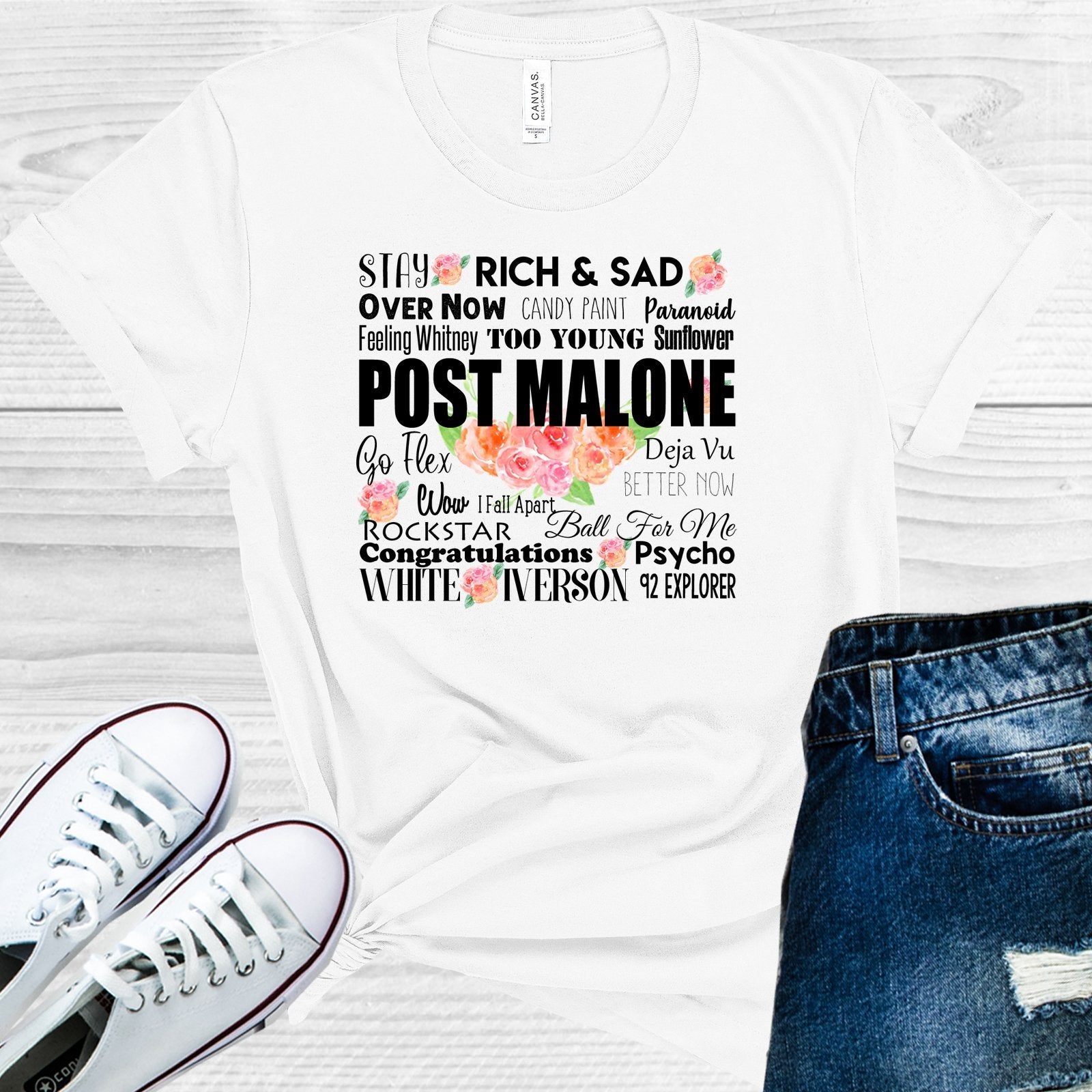 Post Malone Songs Graphic Tee Graphic Tee