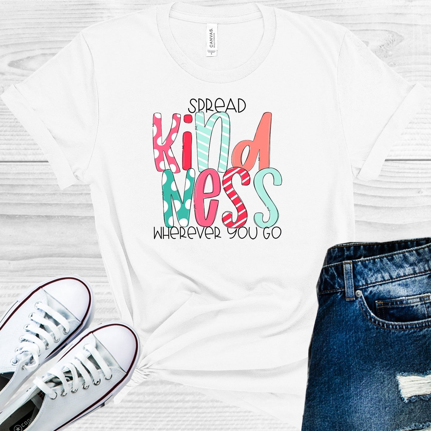 Spread Kindness Wherever You Go Graphic Tee Graphic Tee