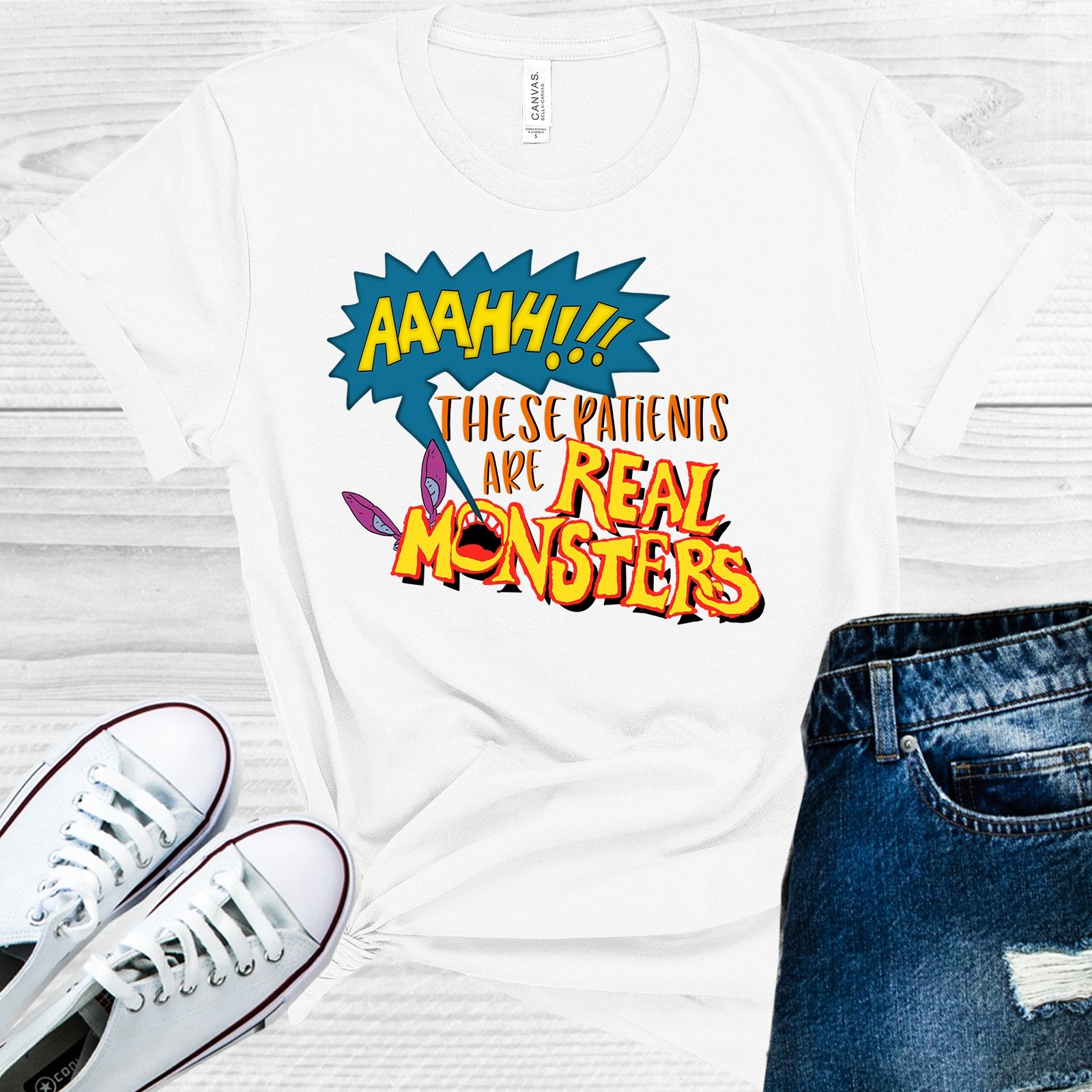 Aaahh These Patients Are Real Monsters Graphic Tee Graphic Tee