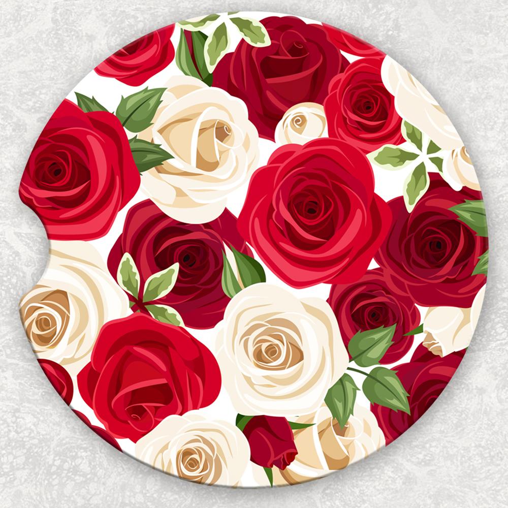 Car Coaster Set - Roses