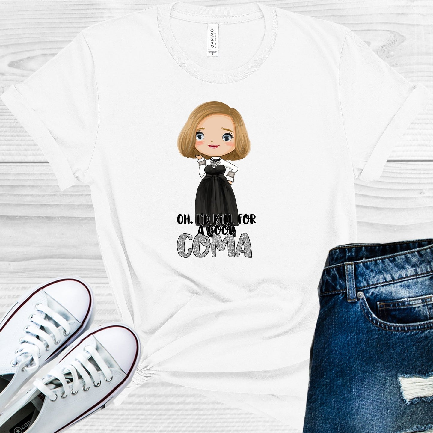 Schitts Creek Oh Id Kill For A Good Coma Graphic Tee Graphic Tee