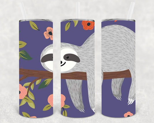 Sloth 20 Oz Skinny Tumbler