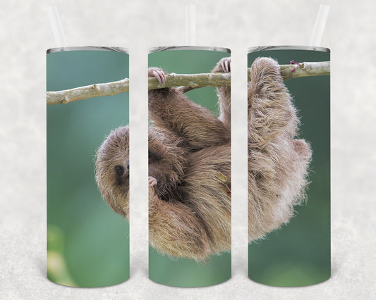 Sloth 20 Oz Skinny Tumbler