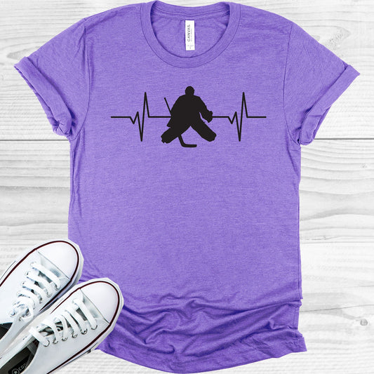 Hockey Goalie Heartbeat Graphic Tee Graphic Tee