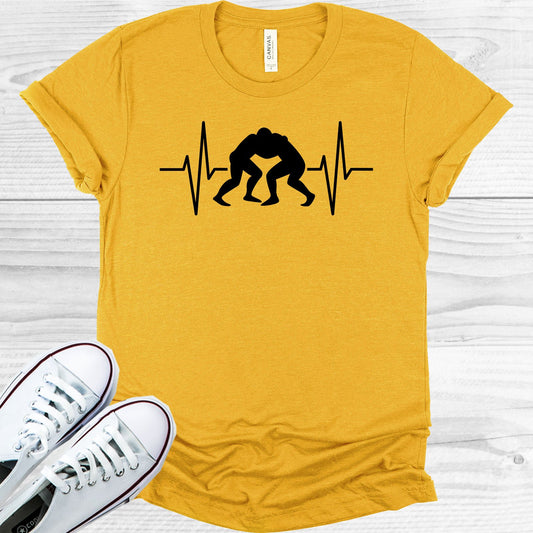 Wrestling Heartbeat Graphic Tee Graphic Tee