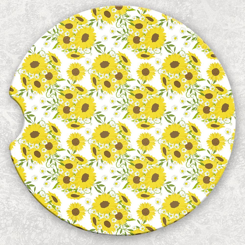 Car Coaster Set - Sunflowers