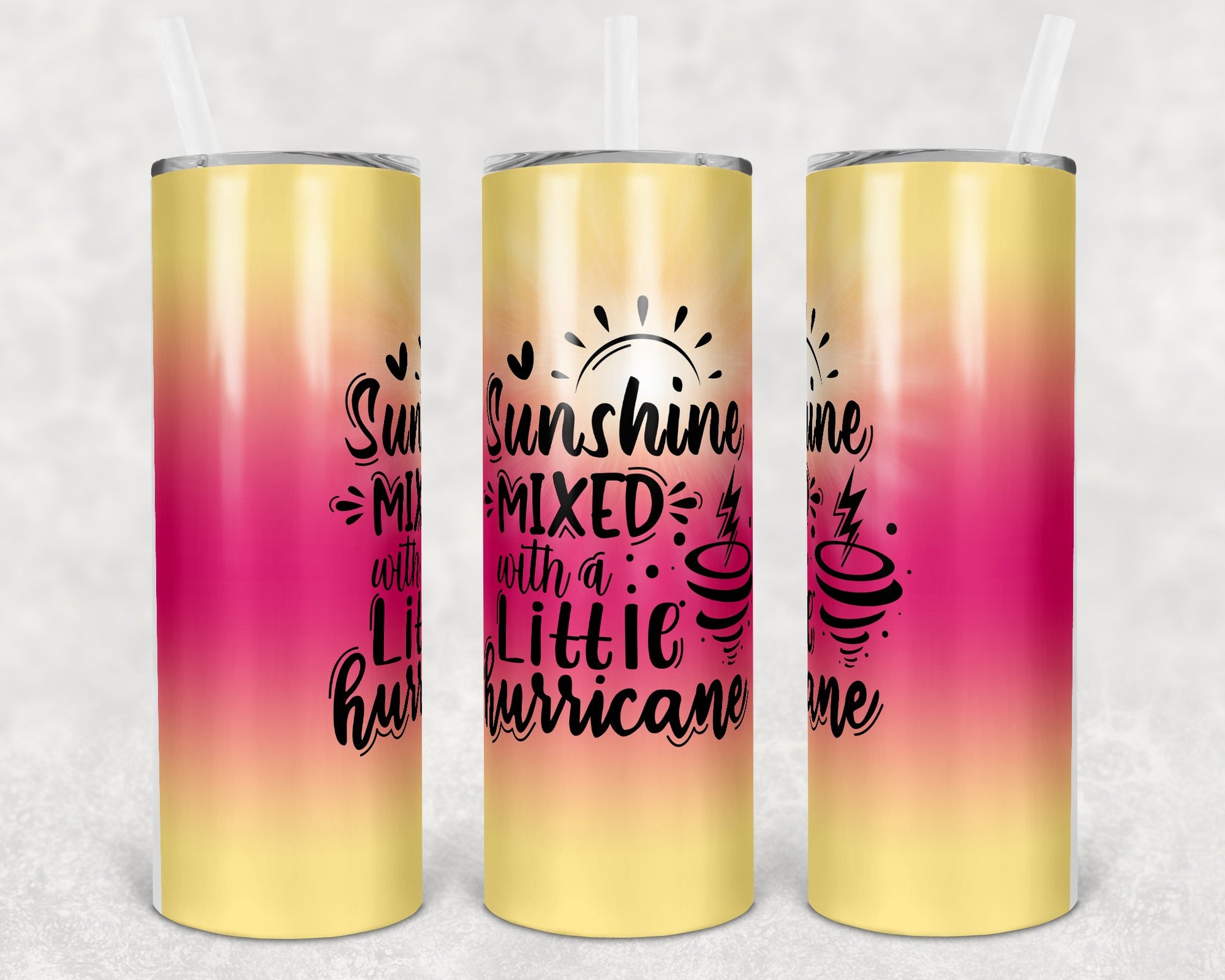 Sunshine Mixed With A Little Hurricane 20 Oz Skinny Tumbler