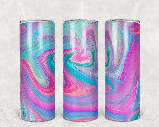 Cotton Candy Swirl 20 Oz Skinny Tumbler