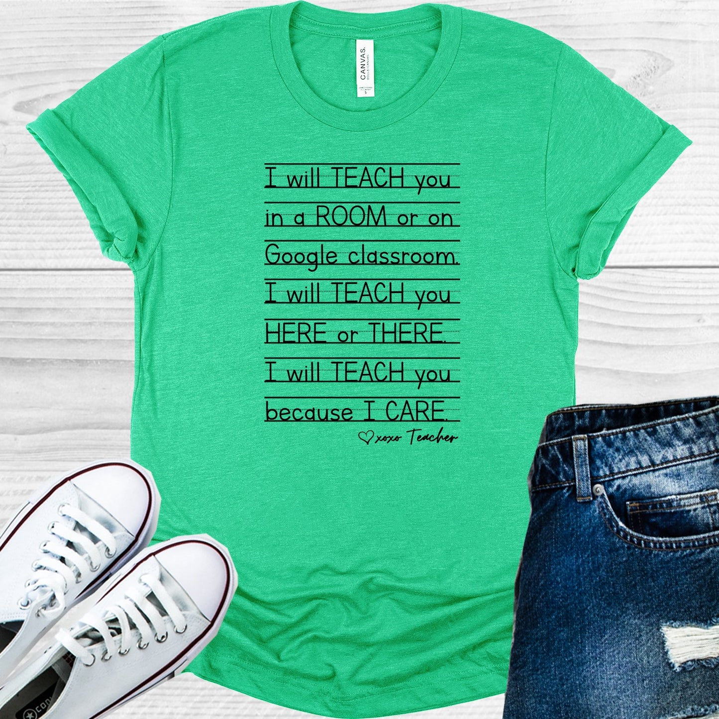 I Will Teach You Because Care Graphic Tee Graphic Tee