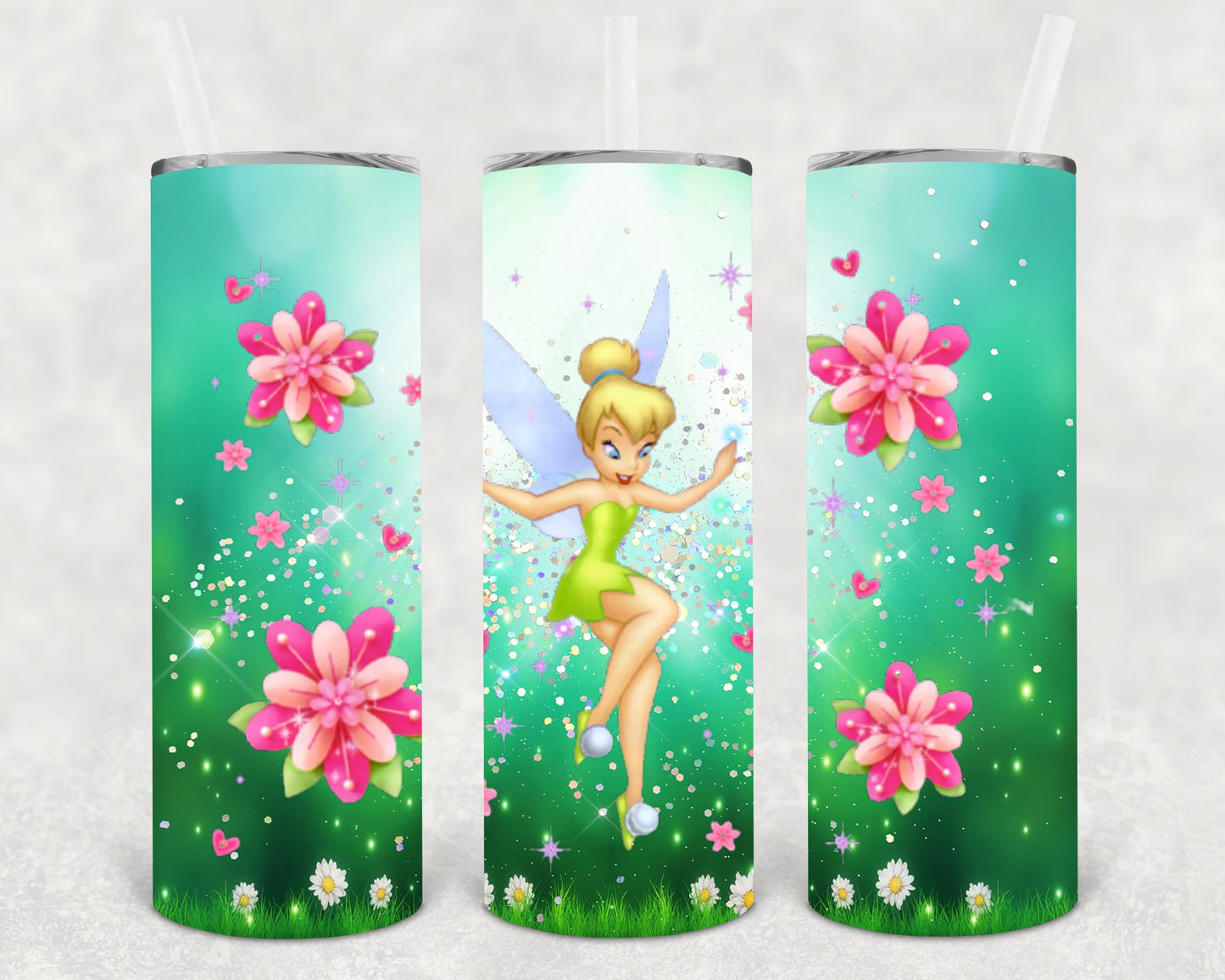 Tinkerbell 20 Oz Skinny Tumbler