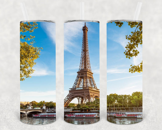 Eiffel Tower 20 Oz Skinny Tumbler