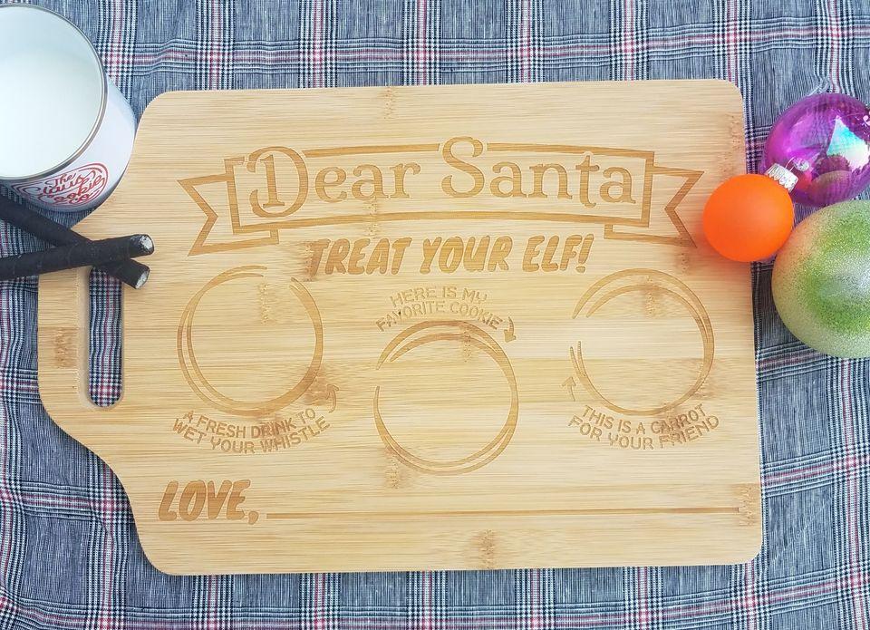 Engraved Santa Tray Cutting Board
