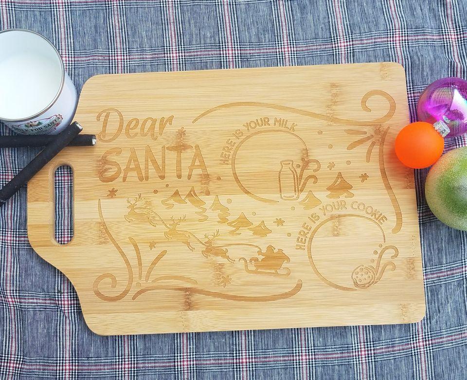Engraved Santa Tray Cutting Board