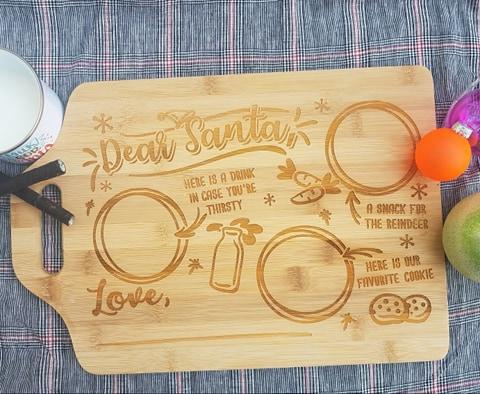 Engraved Santa Tray Cutting Board