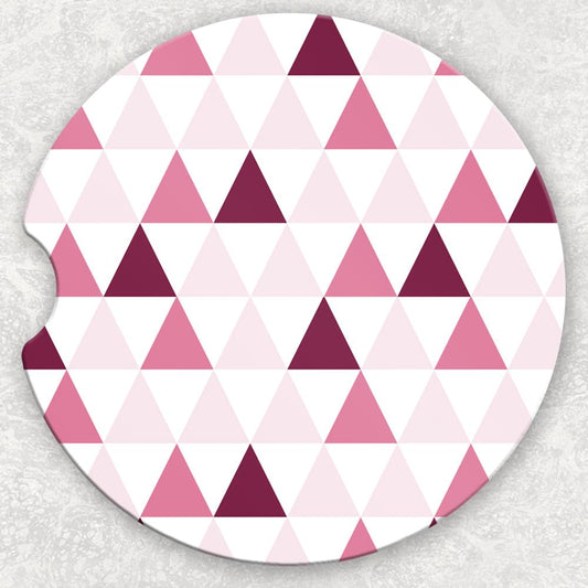 Car Coaster Set - Pink Triangles