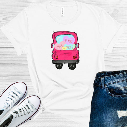 Valentine Hearts Doodle Truck Graphic Tee Graphic Tee