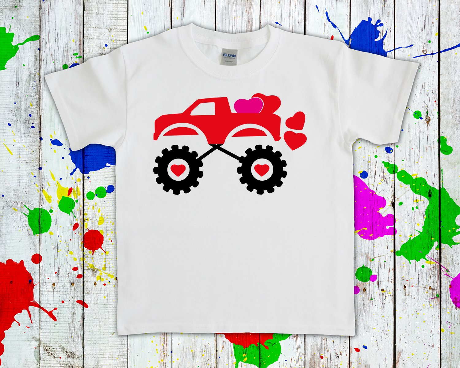 Valentine Monster Truck Graphic Tee Graphic Tee
