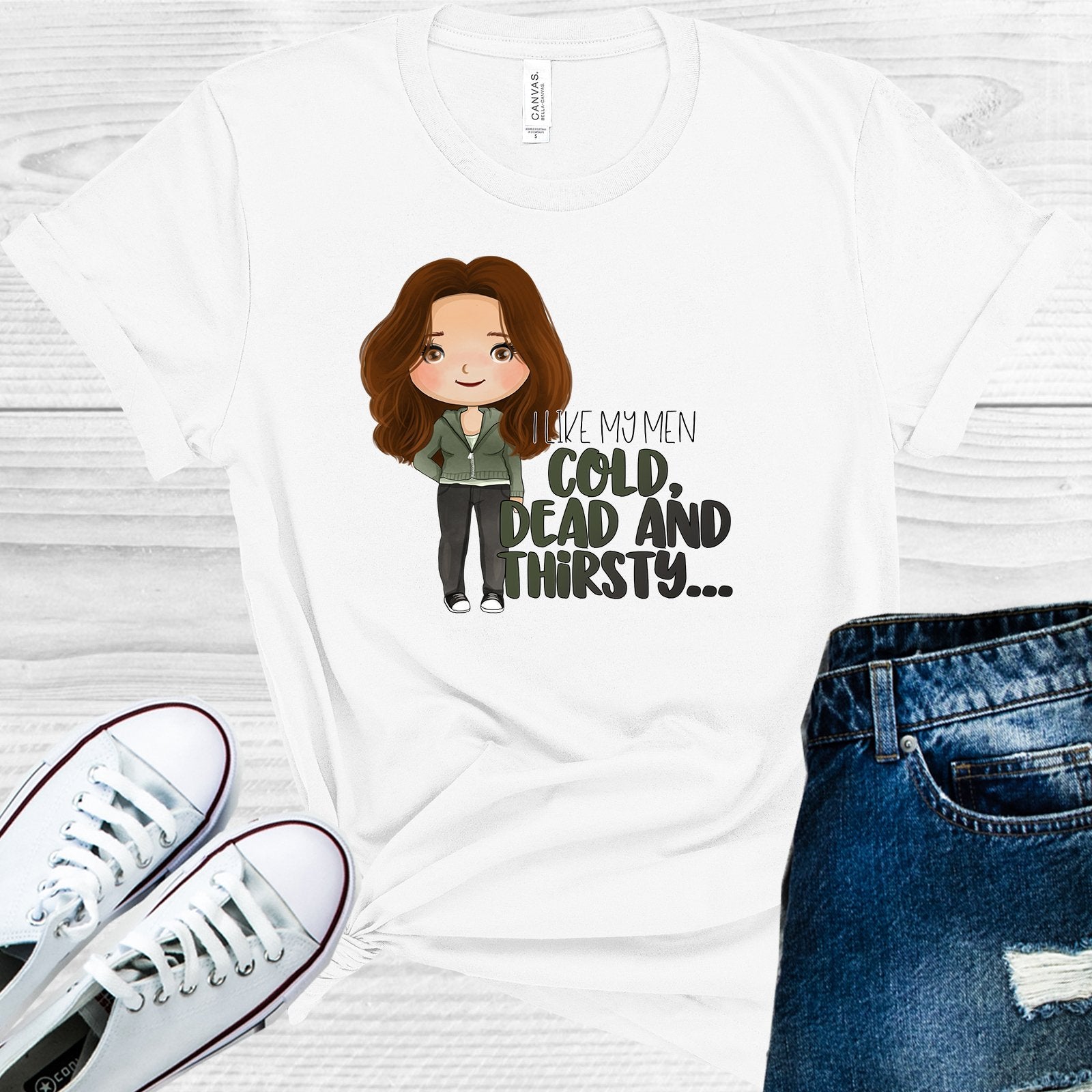 Twilight I Like My Men Cold Dead And Thirsty Graphic Tee Graphic Tee