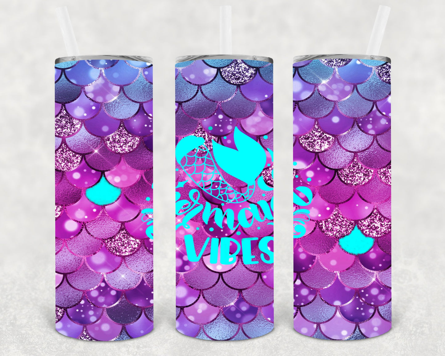 Mermaid Vibes 20 Oz Skinny Tumbler