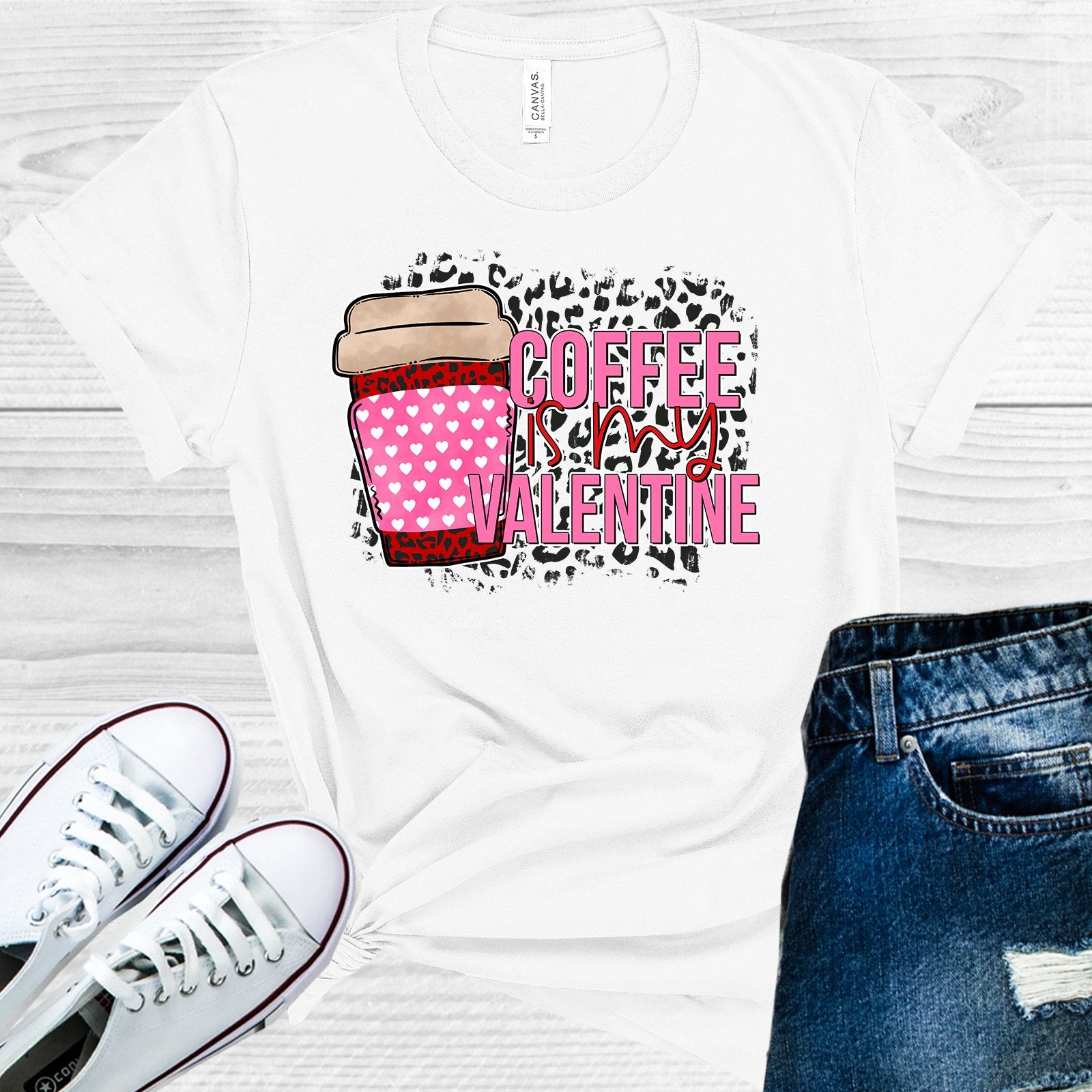 Coffee Is My Valentine Graphic Tee Graphic Tee