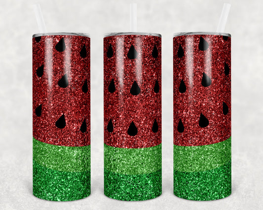 Watermelon 20 Oz Skinny Tumbler