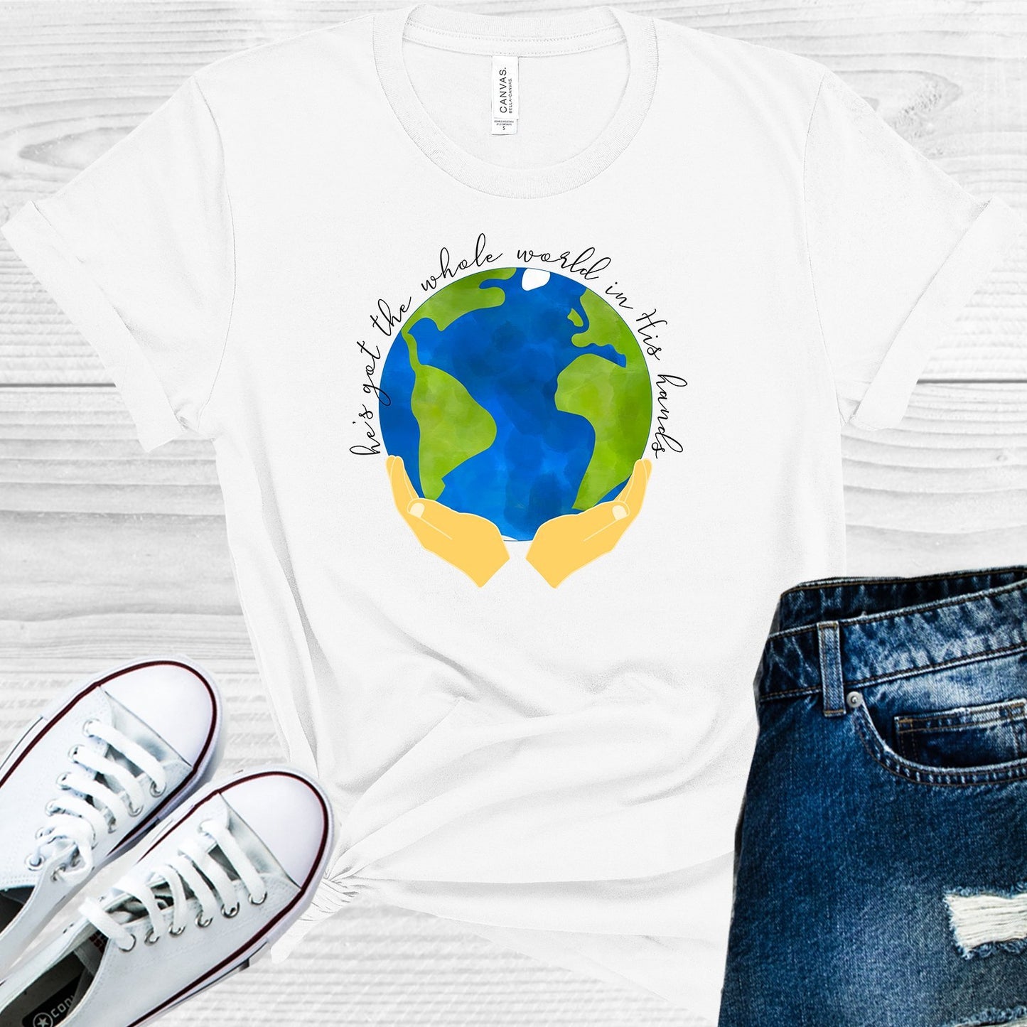 Hes Got The Whole World In His Hands Graphic Tee Graphic Tee