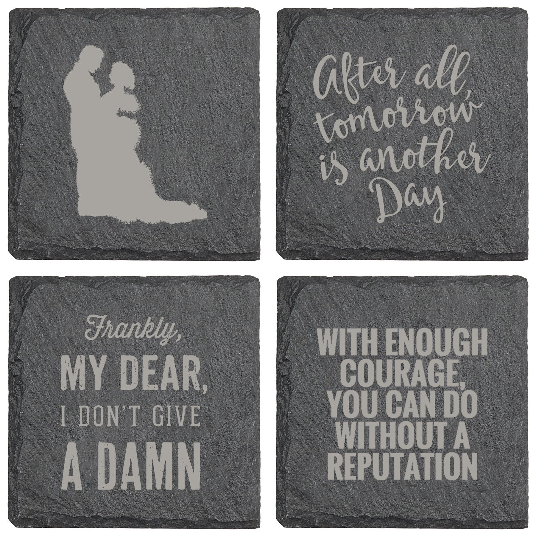 Gone With The Wind Frankly My Dear I Dont Give A Damn Slate Coaster