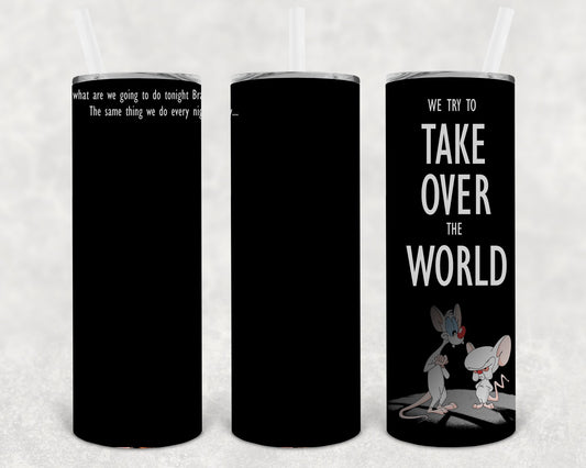 Pinky And The Brain 20 Oz Skinny Tumbler