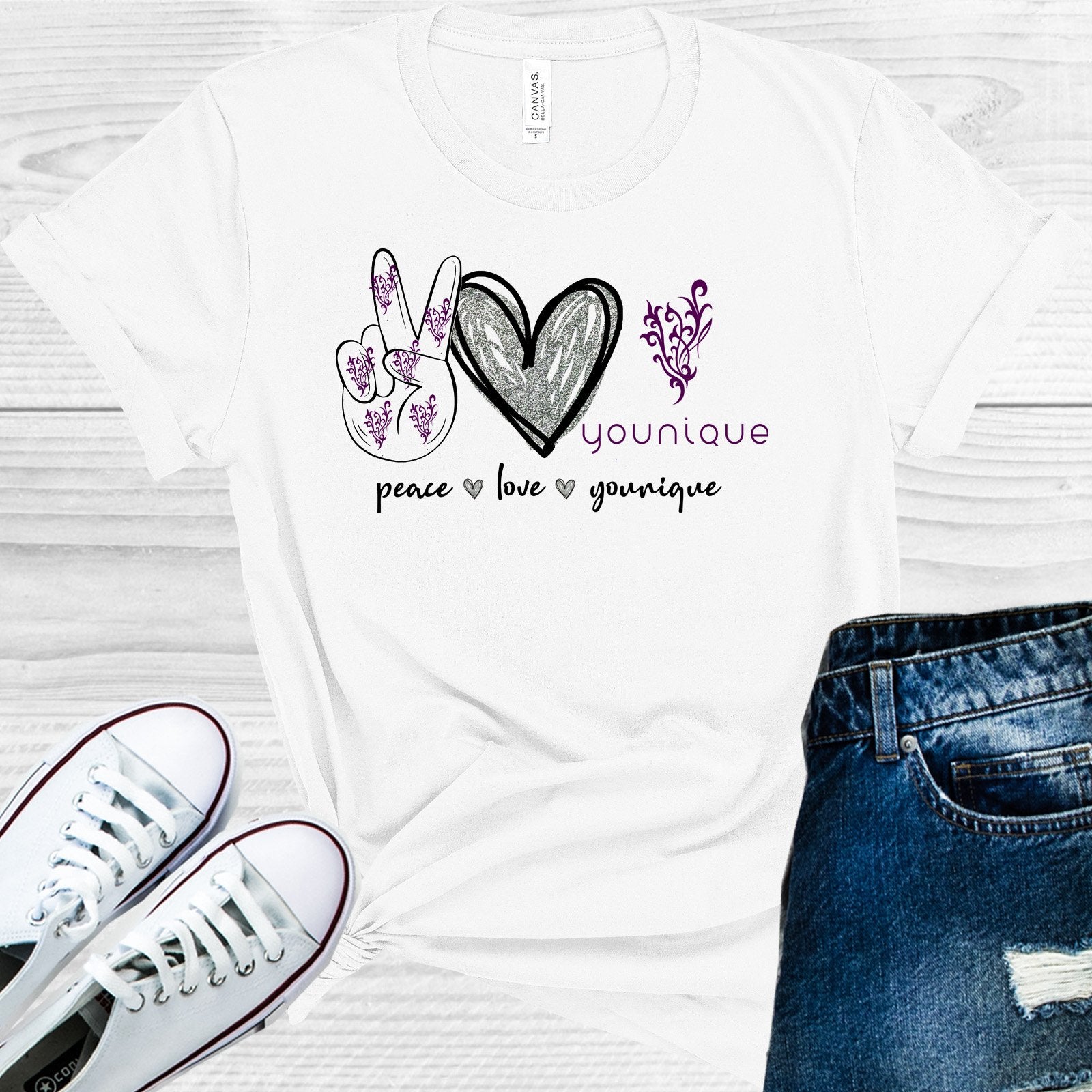 Peace Love Younique Graphic Tee Graphic Tee