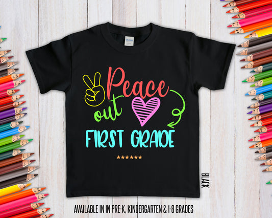 Peace Out School Grade Graphic Tee