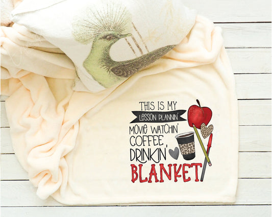 This is My Lesson Plannin Blanket Fleece Throw
